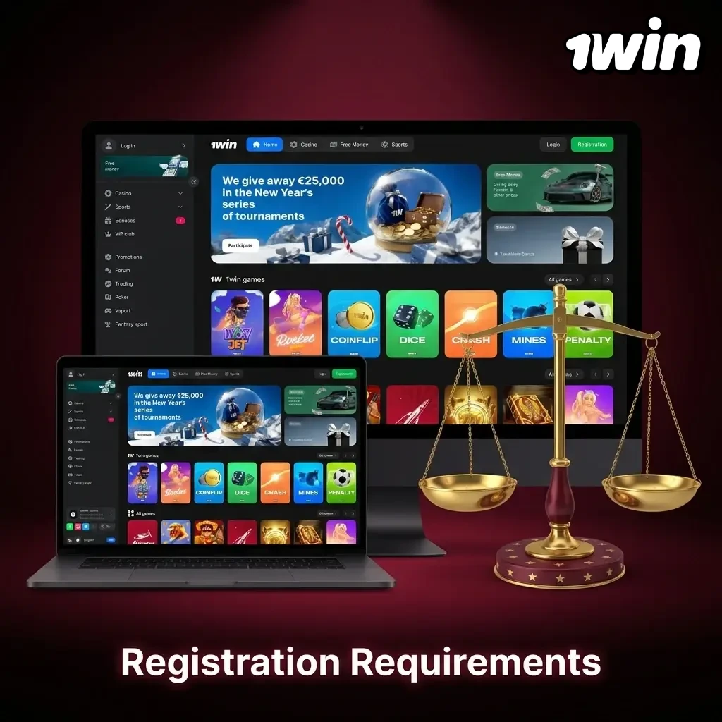 Canadian player reviewing 1win registration requirements including age verification and account rules for sign up