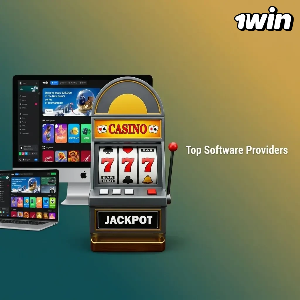 Licensed casino software providers including Pragmatic Play, NetEnt, Evolution, and more powering certified fair games at 1win