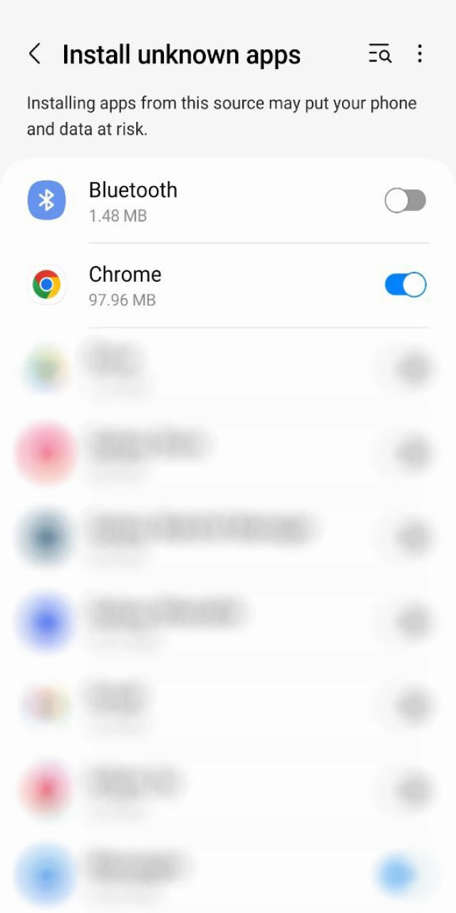 Change settings to allow the 1win Android App installation easily.
