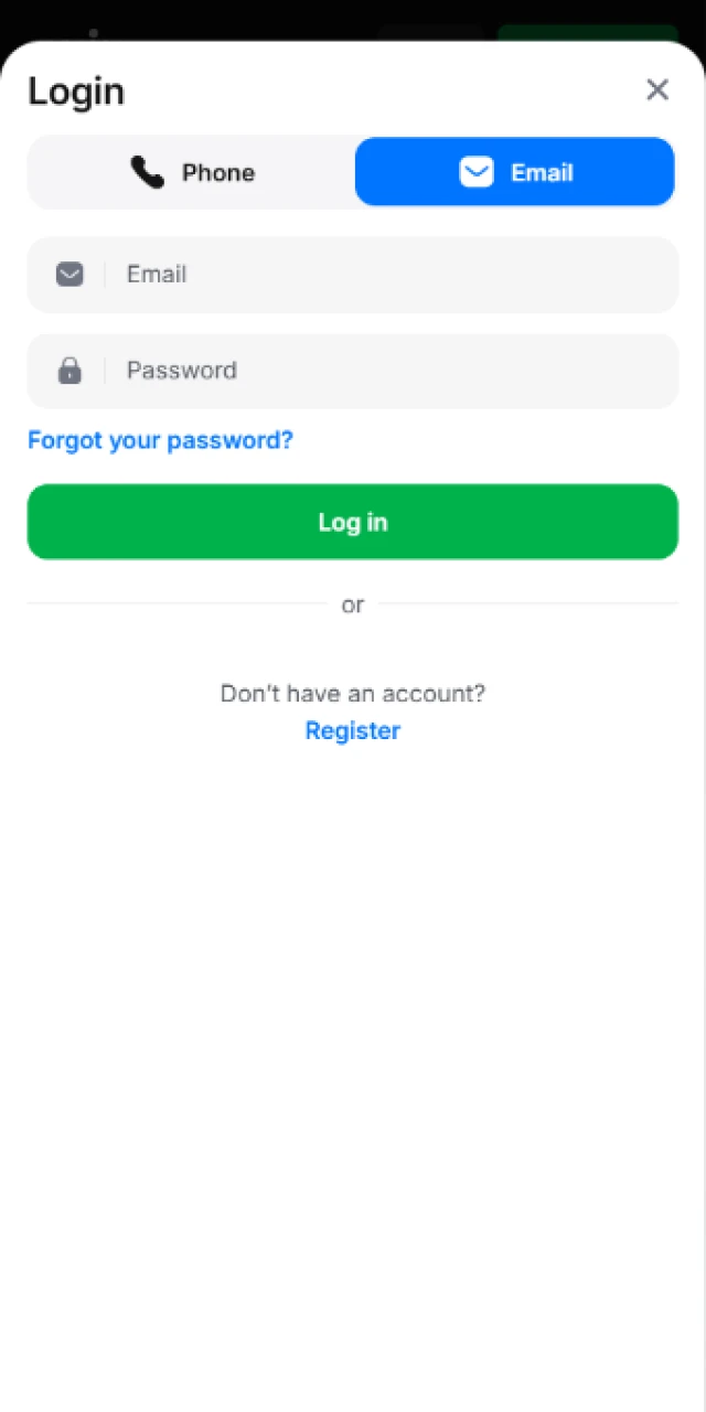 Access your private profile via the 1win App login screen.