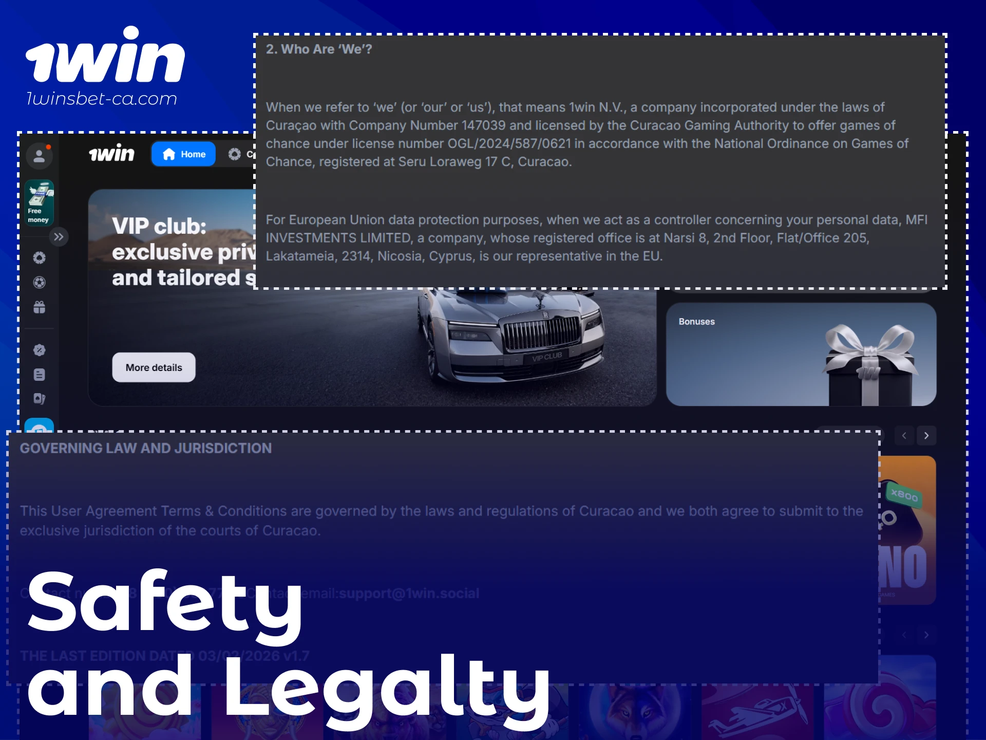 Play safely at 1win for legal sports betting and online casino.