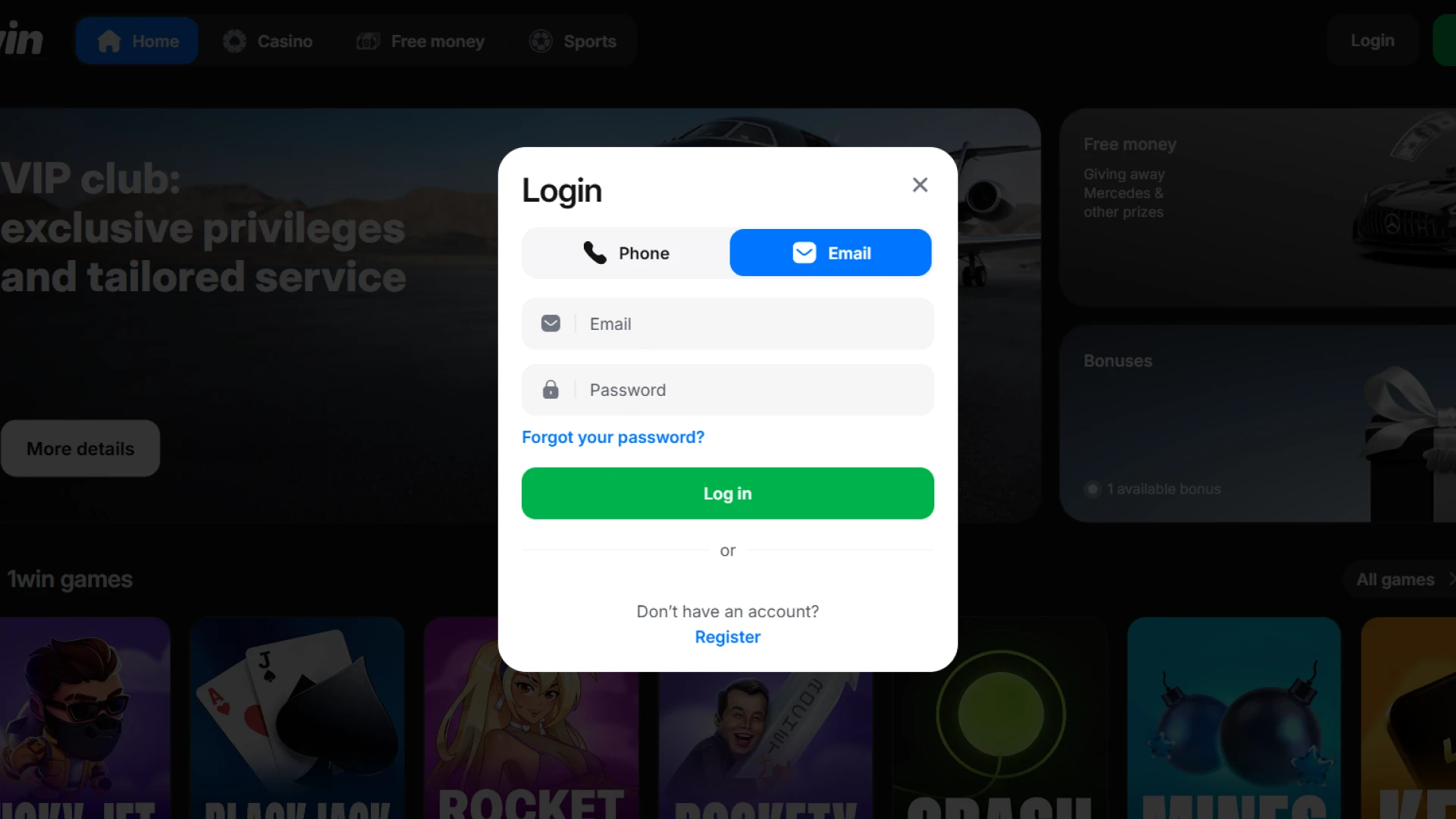 Log in to 1win for secure sports betting and online casino.