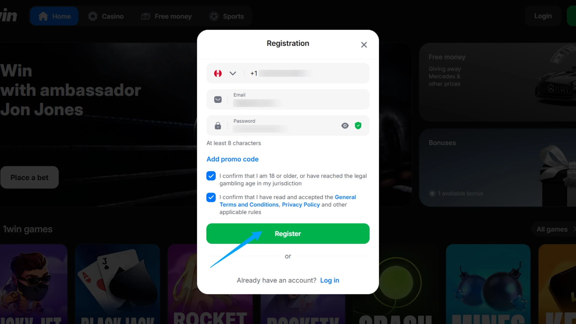 Submit your 1win registration form to initiate the verification process.
