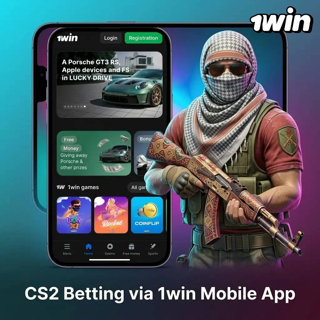 1win mobile app for CS2 betting on Android and iOS with live markets, notifications, and stats for Canadian players