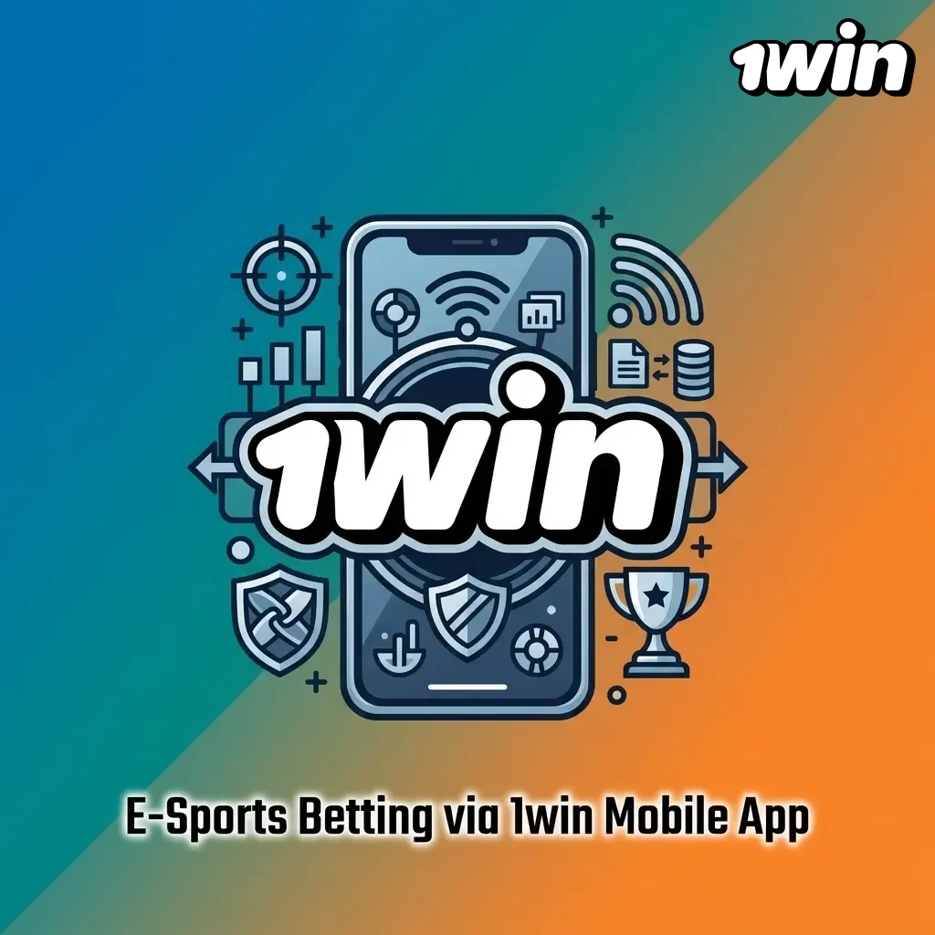 1win mobile app interface showing esports betting options with live odds and match stats on smartphone screen